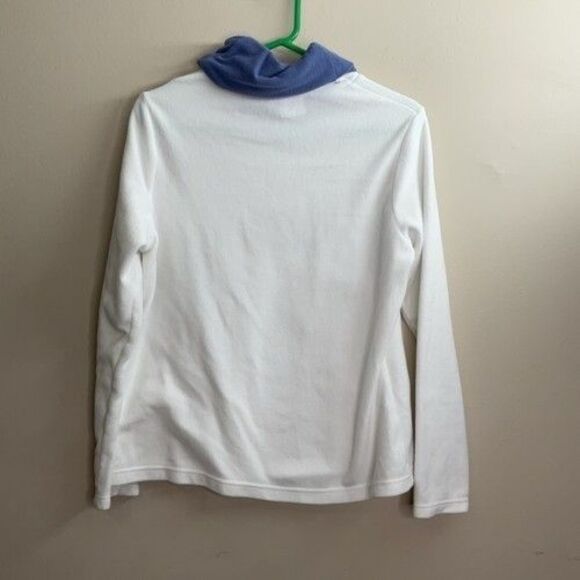 Quechua White Fleece Long Sleeve CowlNeck Sweatshirt Women Size Large Pullover - Picture 3 of 7